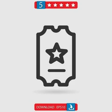 Ticket vector icon Stock Illustration