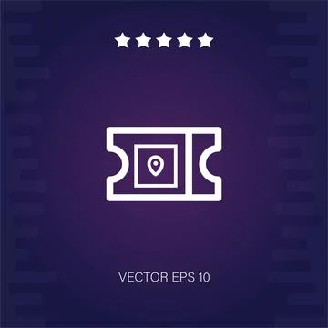 Ticket vector icon Stock Illustration
