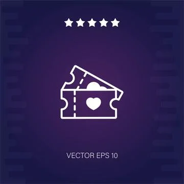 Ticket vector icon Stock Illustration