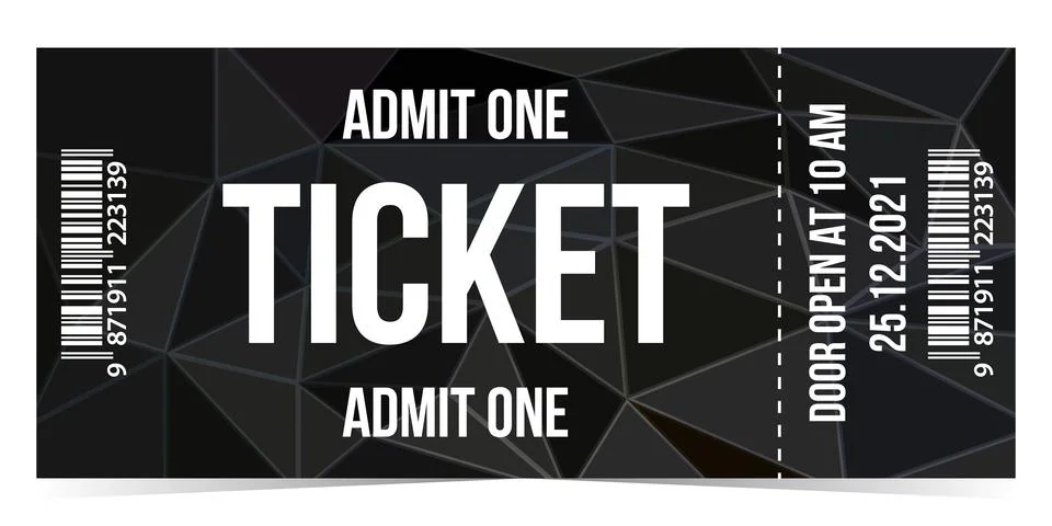 Ticket vector template Stock Illustration