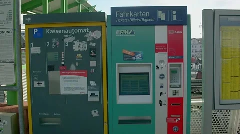 Ticket vending machines Stock Footage 61962242