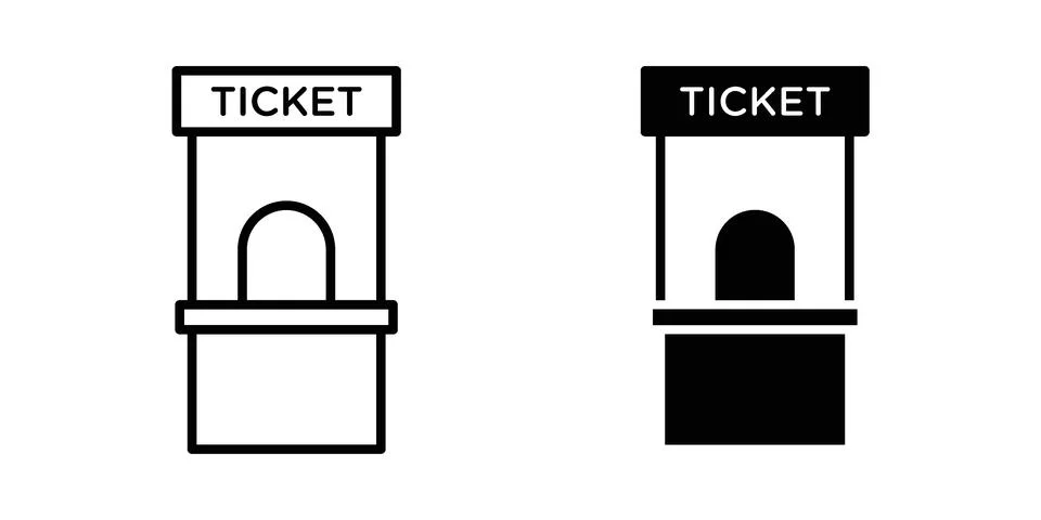 Ticket window icon vector design. EPS10 Ilustração Stock