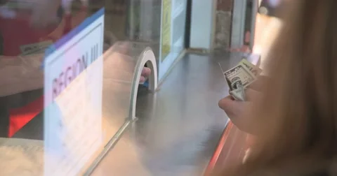 Ticket window tight shot Stock-Footage 57116580