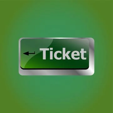 Ticket word on computer keyboard key button 스톡 일러스트