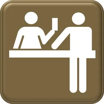 Ticketing sign Stock Illustration