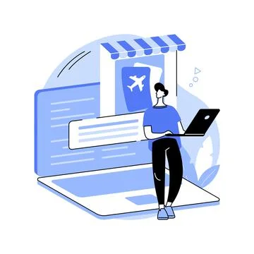 Ticketing software isolated cartoon vector illustrations. Stock Illustration