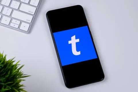 Ticketmaster app logo on a smartphone screen Stock Photos