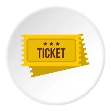 Tickets for the circus icon circle Illustrazione stock