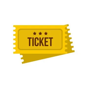 Tickets for the circus icon, flat style Illustrazione stock