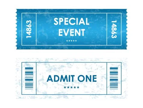Tickets in different styles Stock Illustration