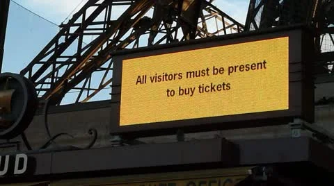 Tickets for Eiffel Tower Stock Footage 11883137