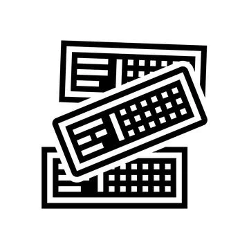 Tickets lotto glyph icon vector illustration Stock Illustration