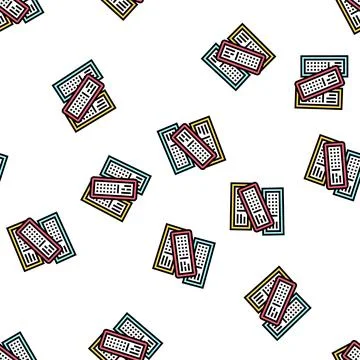 Tickets lotto vector seamless pattern 스톡 일러스트
