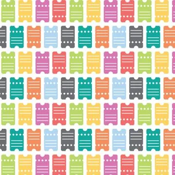 Tickets Seamless Pattern Stock Illustration