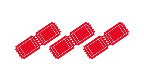 Tickets shape icon animation on white background Stock Footage 289548217