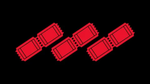 Tickets shape icon animation on white background Stock Footage 289548391