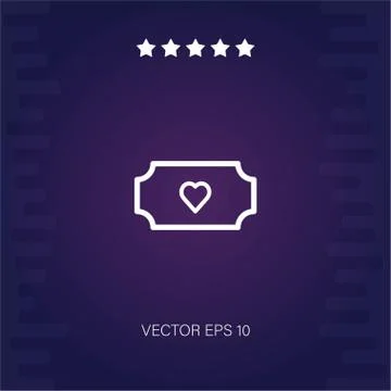 Tickets vector icon Stock Illustration