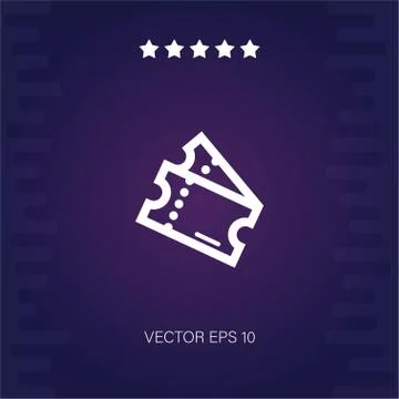 Tickets vector icon Stock Illustration