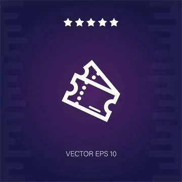Tickets vector icon Stock Illustration