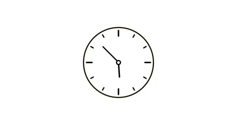 Ticking Alarm Clock animation. time concept. Watch with moving arrows Stock Footage 155147598