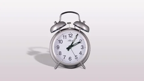 Ticking analog alarm clock Video stock 124269154
