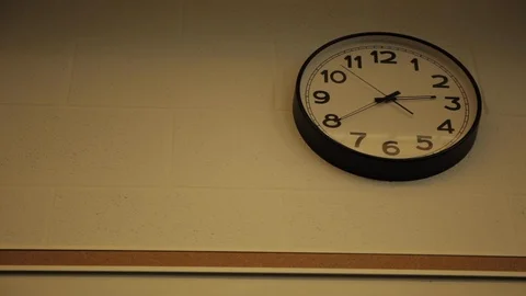 Ticking Clock on the Wall Stock Footage 112949739