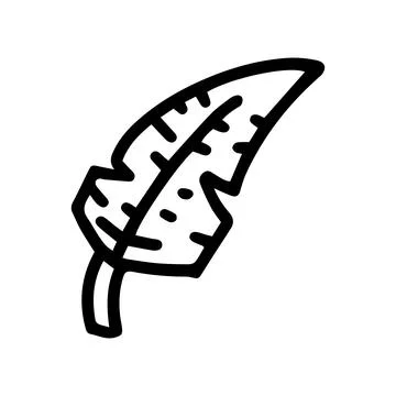 Tickling feather line vector doodle simple icon Stock Illustration