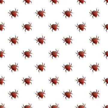 Ticks red bugs insect parasites pattern background イラスト素材