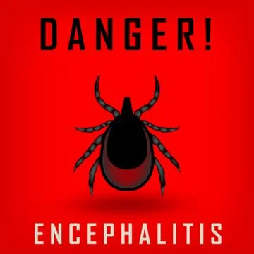 Ticks stop sign. Mite warning sign. Encephalitis parasite icon. 스톡 일러스트