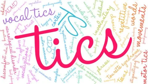 Tics Word Cloud 스톡 일러스트