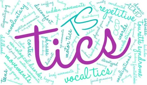 Tics Word Cloud 库存插图