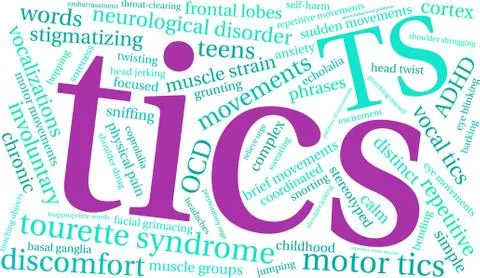 Tics Word Cloud Stock-Illustration