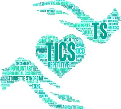 Tics Word Cloud Ilustração Stock