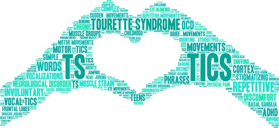 Tics Word Cloud Stock-Illustration