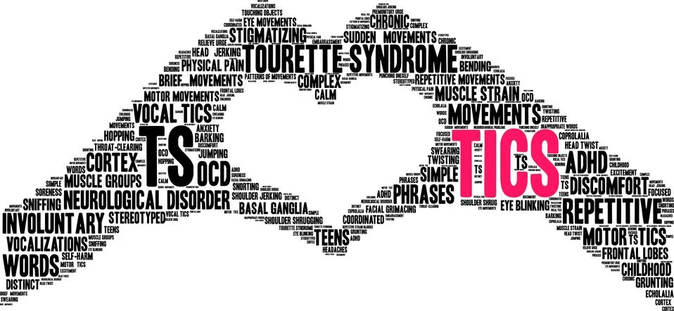 Tics Word Cloud 스톡 일러스트