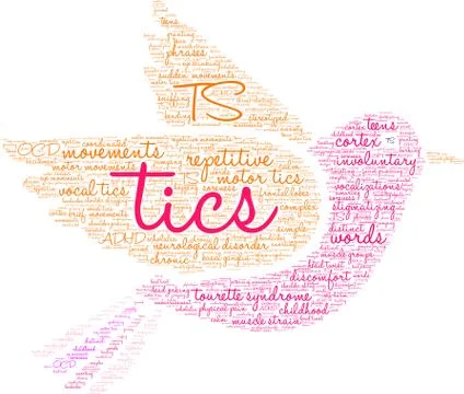 Tics Word Cloud 스톡 일러스트