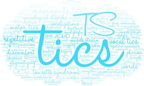Tics Word Cloud 스톡 일러스트