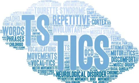 Tics Word Cloud 스톡 일러스트
