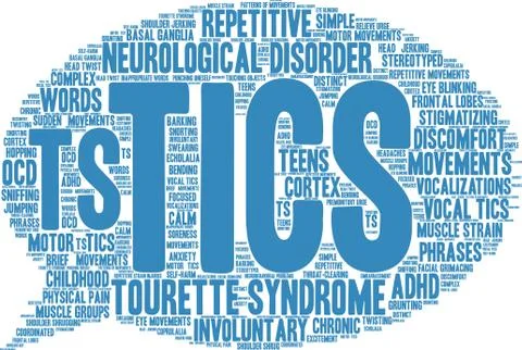 Tics Word Cloud 스톡 일러스트