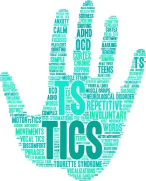 Tics Word Cloud Ilustração Stock