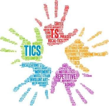 Tics Word Cloud 스톡 일러스트