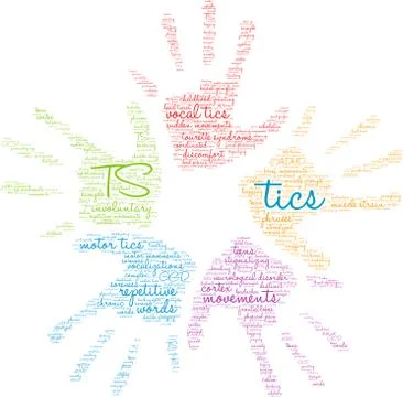 Tics Word Cloud Stock Illustration