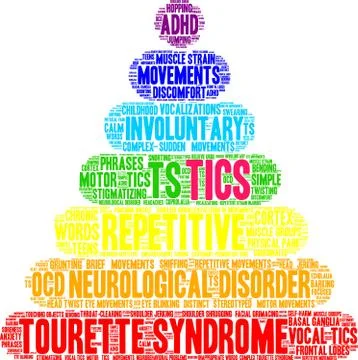Tics Word Cloud 스톡 일러스트