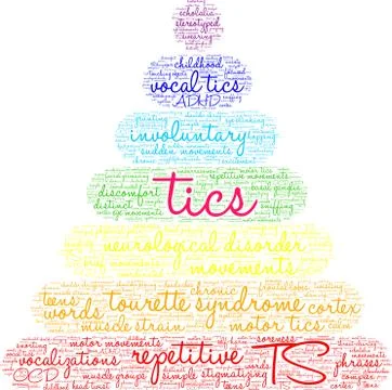 Tics Word Cloud 스톡 일러스트