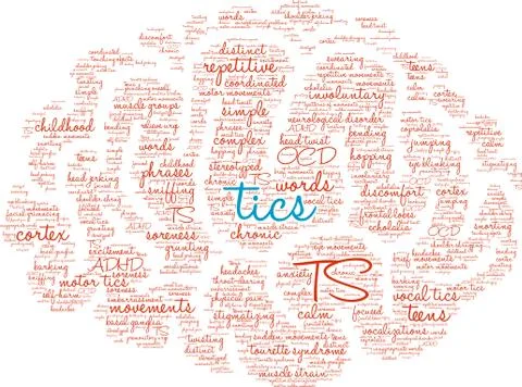 Tics Word Cloud 스톡 일러스트