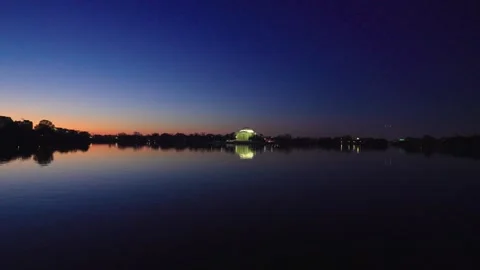 Tidal Basin During Dawn Stock Footage 306011016