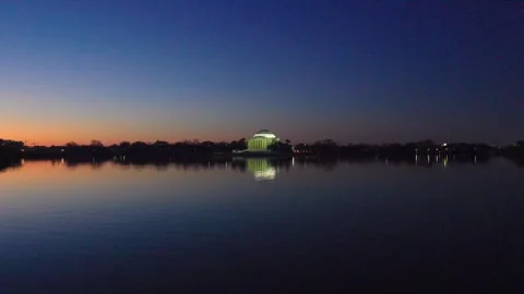 Tidal Basin During Dawn Stock Footage 306011023
