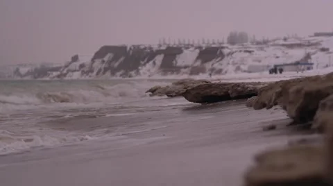 Tidal bore. Bottom view. Stock Footage 52421773