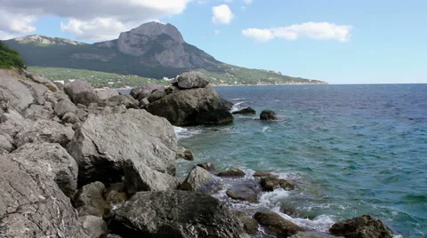 Tidal Bore in Crimea Stock Footage 40010873