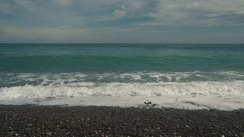 Tidal bore in Slow Motion Stock Footage 128707908